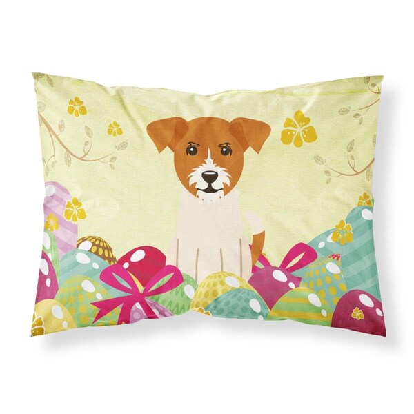 Jensendistributionservices Easter Eggs Jack Russell Terrier Fabric Standard Pillowcase MI2551911 - main